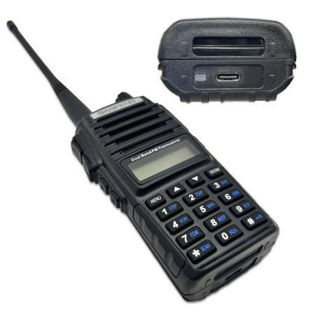 Рация Baofeng UV-82, 8W, IP54, 2800 мАч, Type-C, черный