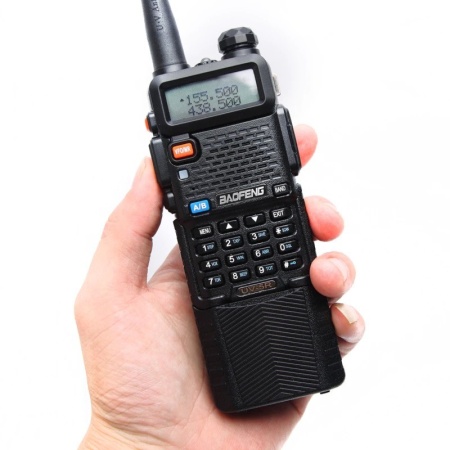 Рация Baofeng UV-5R 8W с аккумулятором 3800 мАч, Цвет Черный