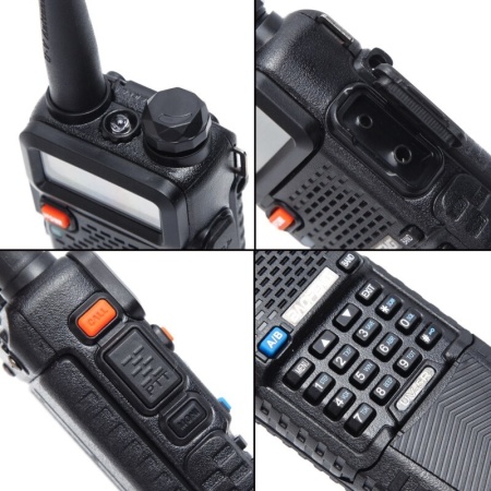 Рация Baofeng UV-5R 8W с аккумулятором 3800 мАч, Цвет Черный