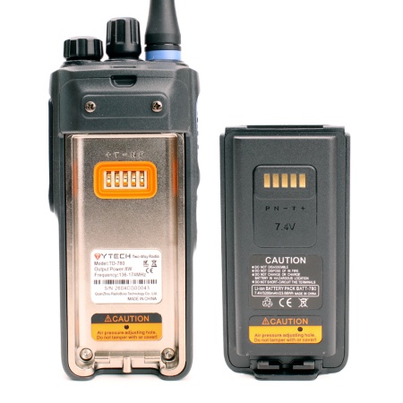 Цифровая рация TYTECH TD-780 AES-256 8W IP68 3200 мАч UHF GPS Bluetooth Voice recordin Черный