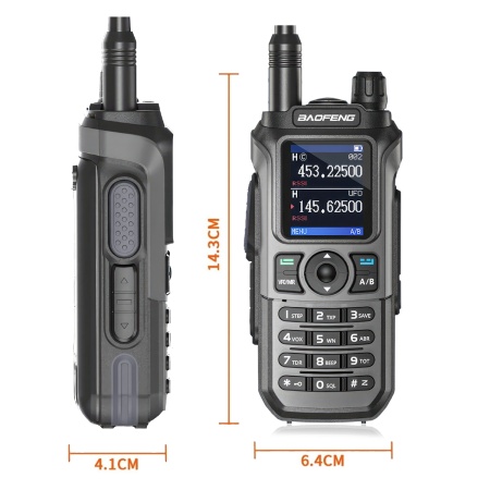 Рация Baofeng UV-21 Pro V2 5W IP54 1800 мАч Type-C Серый