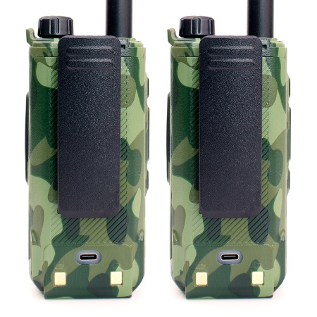 Комплект раций Baofeng RD-55 Pro 2 шт. 10W IP54 2500 мАч GPS Bluetooth Type-C Зеленый Камуфляж