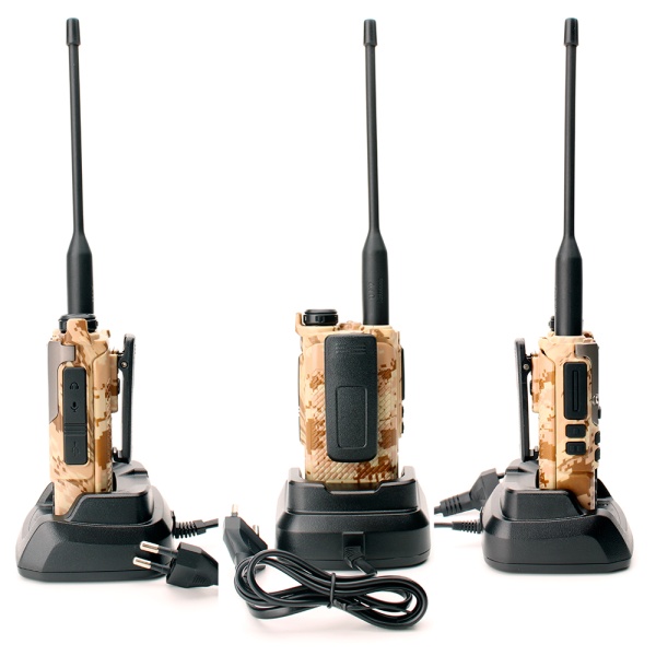 Рация Quansheng UV-K6/UV-K5(8) V3 5W IP54 1600 мАч Type-C Песочный камуфляж