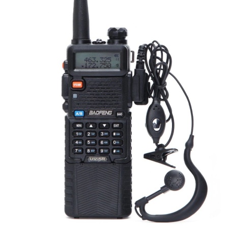 Рация Baofeng UV-5R 8W с аккумулятором 3800 мАч, Цвет Черный