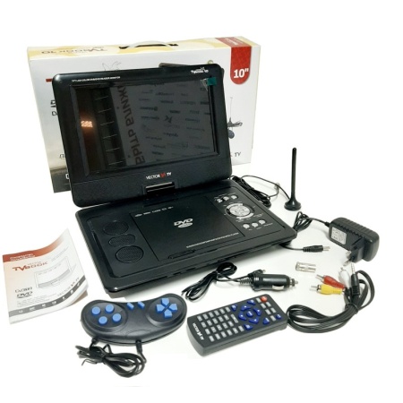 Автомобильный телевизор книжка DVB-T2 TV Vector Book с DVD плеером 10 дюймов