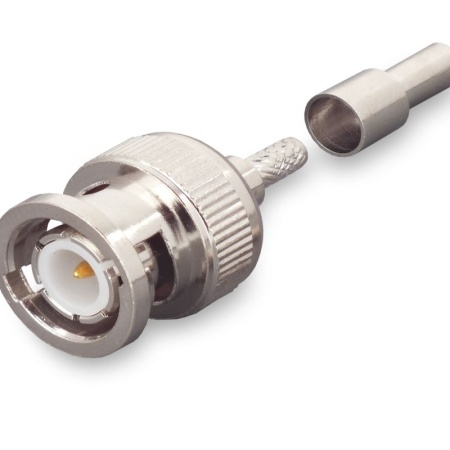 Разъём BNC-штекер на RG-58 обжимной (B-111F)