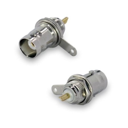 Разъем B-235 BNC розетка приборная крепление гайкой