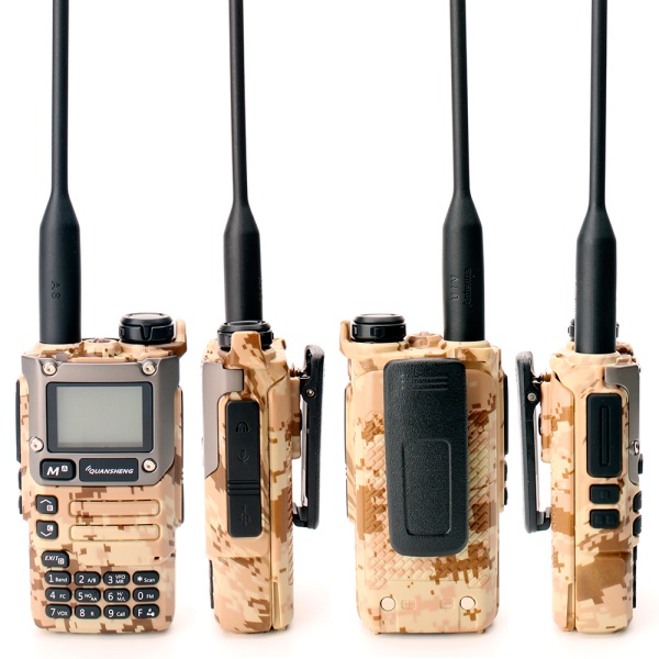 Рация Quansheng UV-K6/UV-K5(8) V3 5W IP54 1600 мАч Type-C Песочный камуфляж