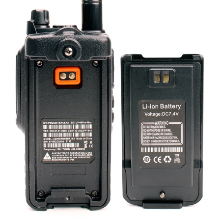 Рация Baofeng UV-68 Pro Max V2 8W IP68 1800 мАч Type-C Черный
