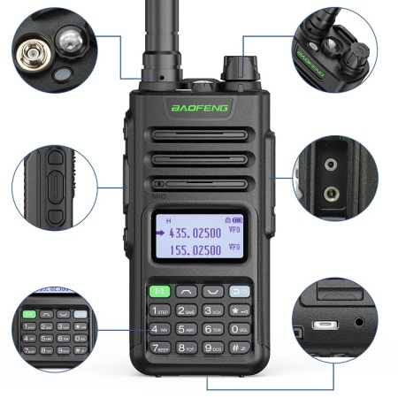 Рация Baofeng UV-13 Pro 5W IP54 1500 мАч Type-C Черный