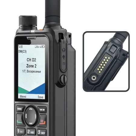 Цифровая рация Hytera HP785, AES-256, 5W, IP68, 2400 мАч, GPS, VHF, черный