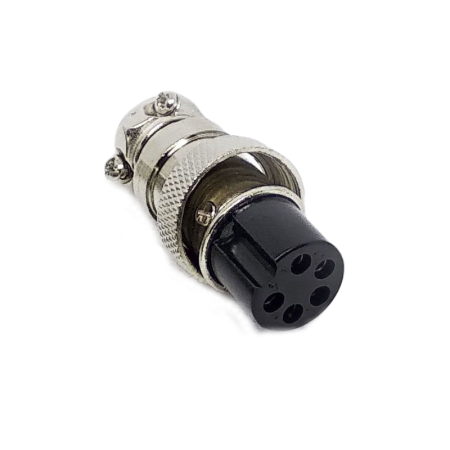 Разъем P-1120 5pin микрофонная розетка на кабель под пайку