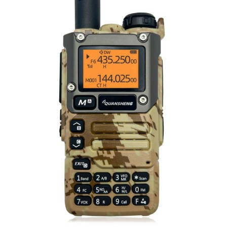 Рация Quansheng UV-K6/UV-K5(8) V1 5W IP54 1600 мАч Type-C Песочный камуфляж