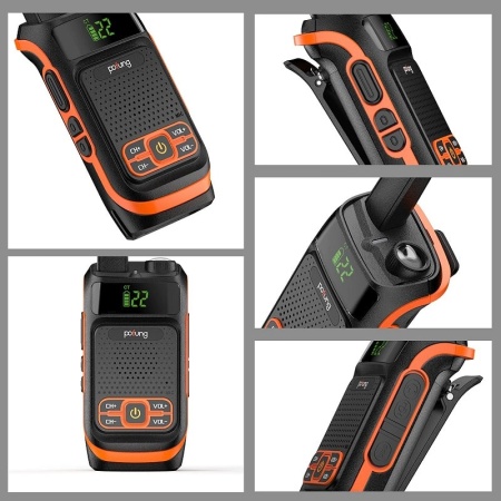 Комплект раций Baofeng BF-T19 2 шт., 5W, IP54, 1500 мАч, Micro-USB, UHF, черный