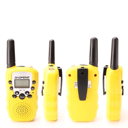 Комплект раций Baofeng BF-T3 2 шт. с батарейками 2W IP54 UHF Желтый