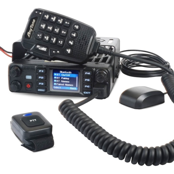 Рация автомобильная цифровая Anytone AT-D578UV PLUS AES-256 55W UHF VHF IP54 BLUETOOTH GPS