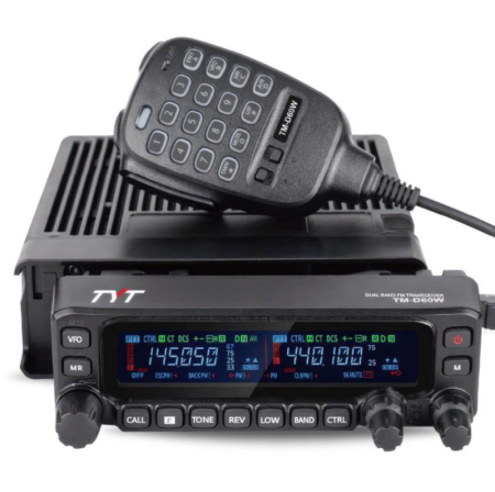 Аналоговая автомобильная рация TYT TM-D60W, 50W, UHF, VHF, IP54, черный