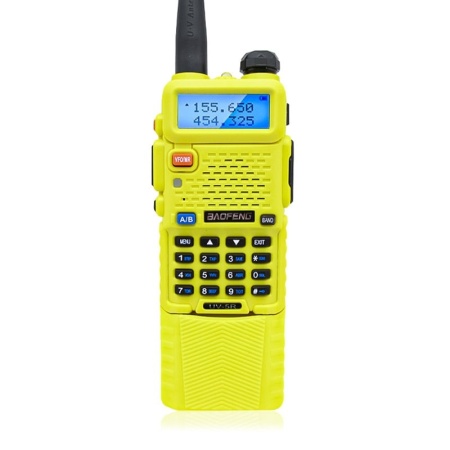 Рация Baofeng UV-5R 8W с аккумулятором 3800 мАч, Цвет Желтый
