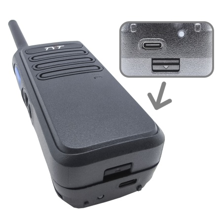 Цифровая рация TYT MD-619A, AES-256, 10W, IP54, 3600 мАч, Type-C, UHF, черный