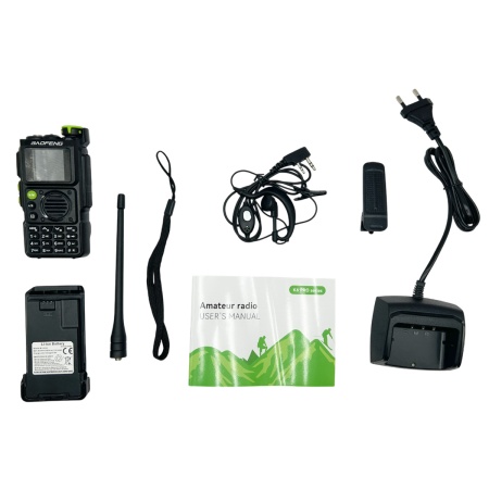 Рация Baofeng UV-K6 PRO, 8W, IP54, 2600 мАч, Type-C, черный