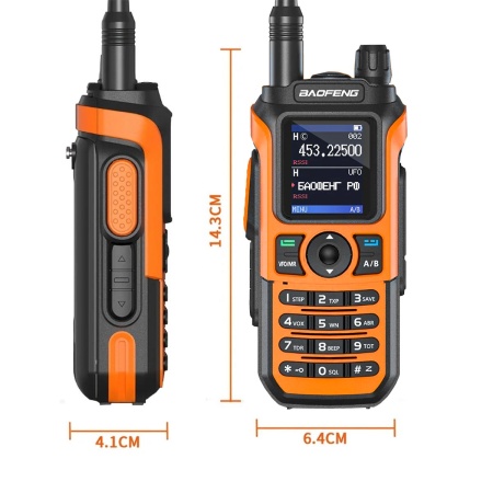 Рация Baofeng UV-21 Pro V2 5W IP54 1800 мАч Type-C Оранжевый