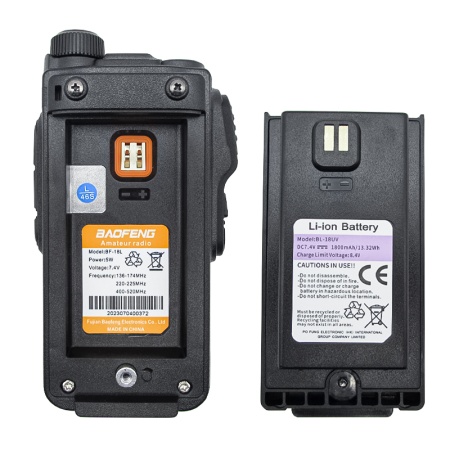 Рация Baofeng BF-18L Tri-Band 5W IP54 1800 мАч Type-C Черный