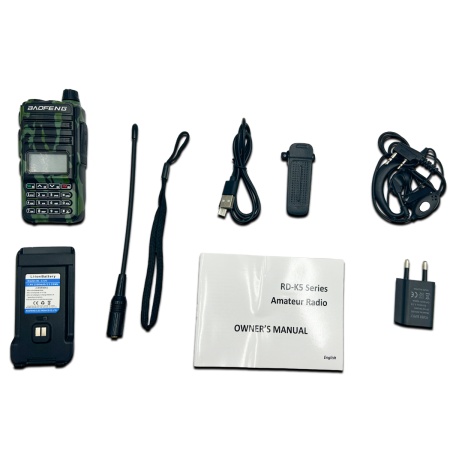 Рация Baofeng RD-K5 5W IP54 1500 мАч Type-C Зеленый Камуфляж