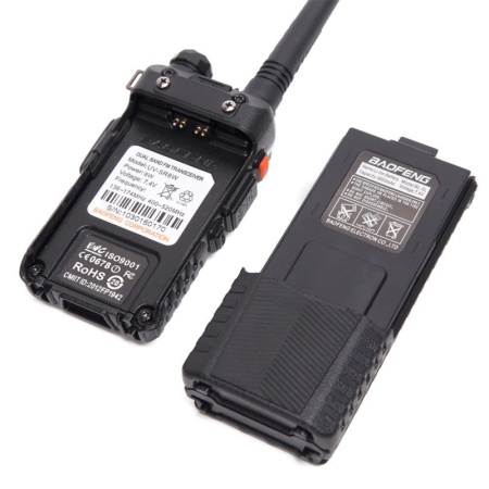 Рация Baofeng UV-5R 8W с аккумулятором 3800 мАч, Цвет Черный