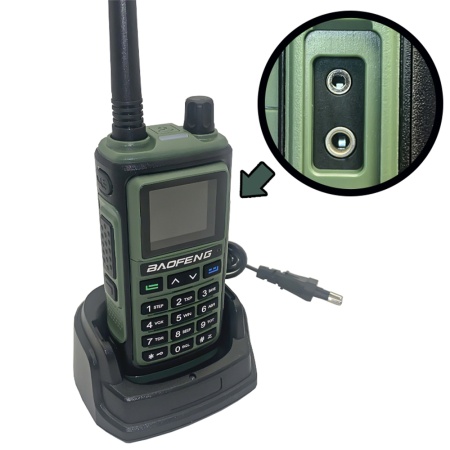 Рация Baofeng UV-17M, 5W, IP54, 1800 мАч, Type-C, зеленый