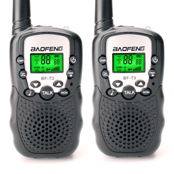 Комплект раций Baofeng BF-T3 2 шт. с батарейками 2W IP54 UHF Чёрный