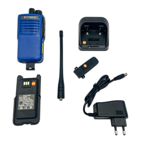 Взрывозащищенная рация TYTech TD-5608, ATEX Ex, AES-256, 10W, IP6X, 2450 мАч, UHF, синий