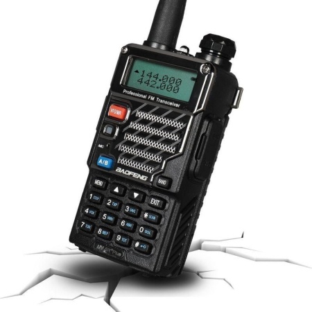 Рация Baofeng UV-5R Plus, 5W, IP54, 1800 мАч, черный