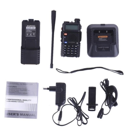 Рация Baofeng UV-5R с аккумулятором 3800 мАч Черный