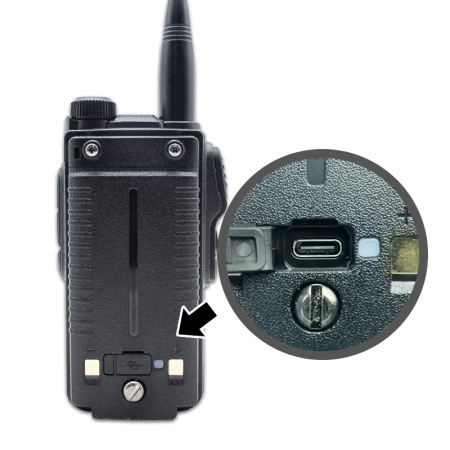Рация Baofeng BF-18L Tri-Band 5W IP54 1800 мАч Type-C Черный