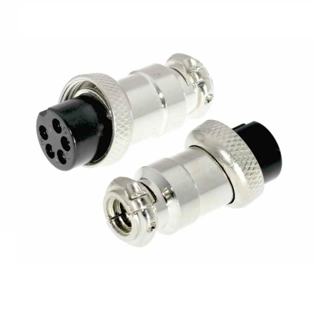 Разъем P-1120 5pin микрофонная розетка на кабель под пайку