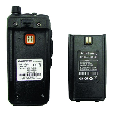 Рация Baofeng X3 Plus Tri-Band 5W IP54 2200 мАч Оранжевый