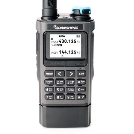 Рация Quansheng UV-K1, 5W, IP54, 2500 мАч, Type-C, черный