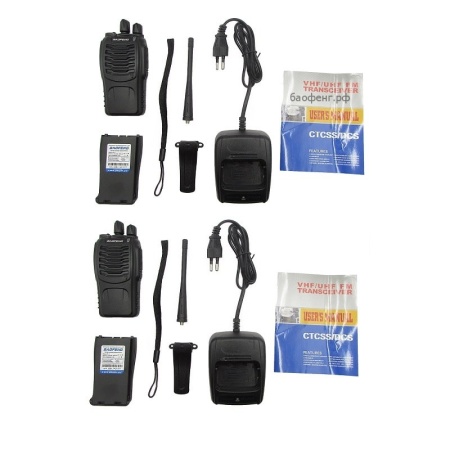 Рация Baofeng BF-888S комплект 2 шт 5W 1800мАч UHF