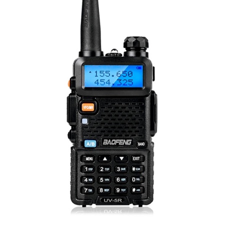 Рация Baofeng UV-5R, 8W, IP54, 1800 мАч, черный