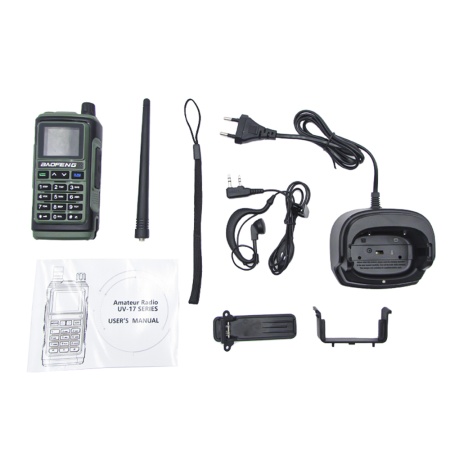 Рация Baofeng UV-17M, 5W, IP54, 1800 мАч, Type-C, зеленый