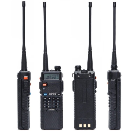 Рация Baofeng UV-5R 8W с аккумулятором 3800 мАч, Цвет Черный