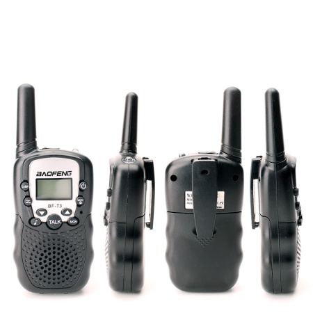 Комплект раций Baofeng BF-T3 2 шт. с батарейками 2W IP54 UHF Чёрный