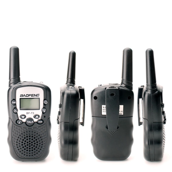 Комплект раций Baofeng BF-T3 2 шт. с батарейками 2W IP54 UHF Чёрный