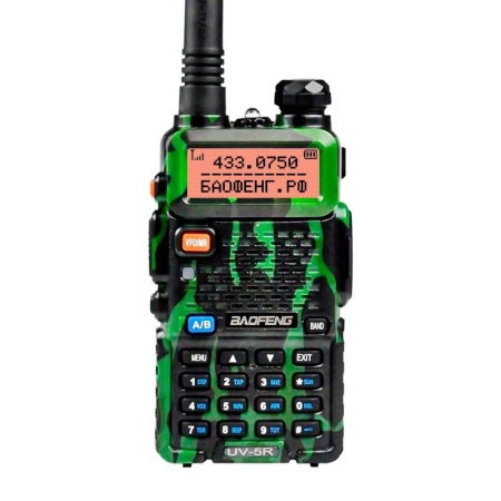Рация Baofeng UV-5R, 5W, IP54, 1800 мАч, зеленый